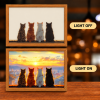 Four Cats at Sunset — Illuminated Art Four Cats at Sunset — Illuminated Art